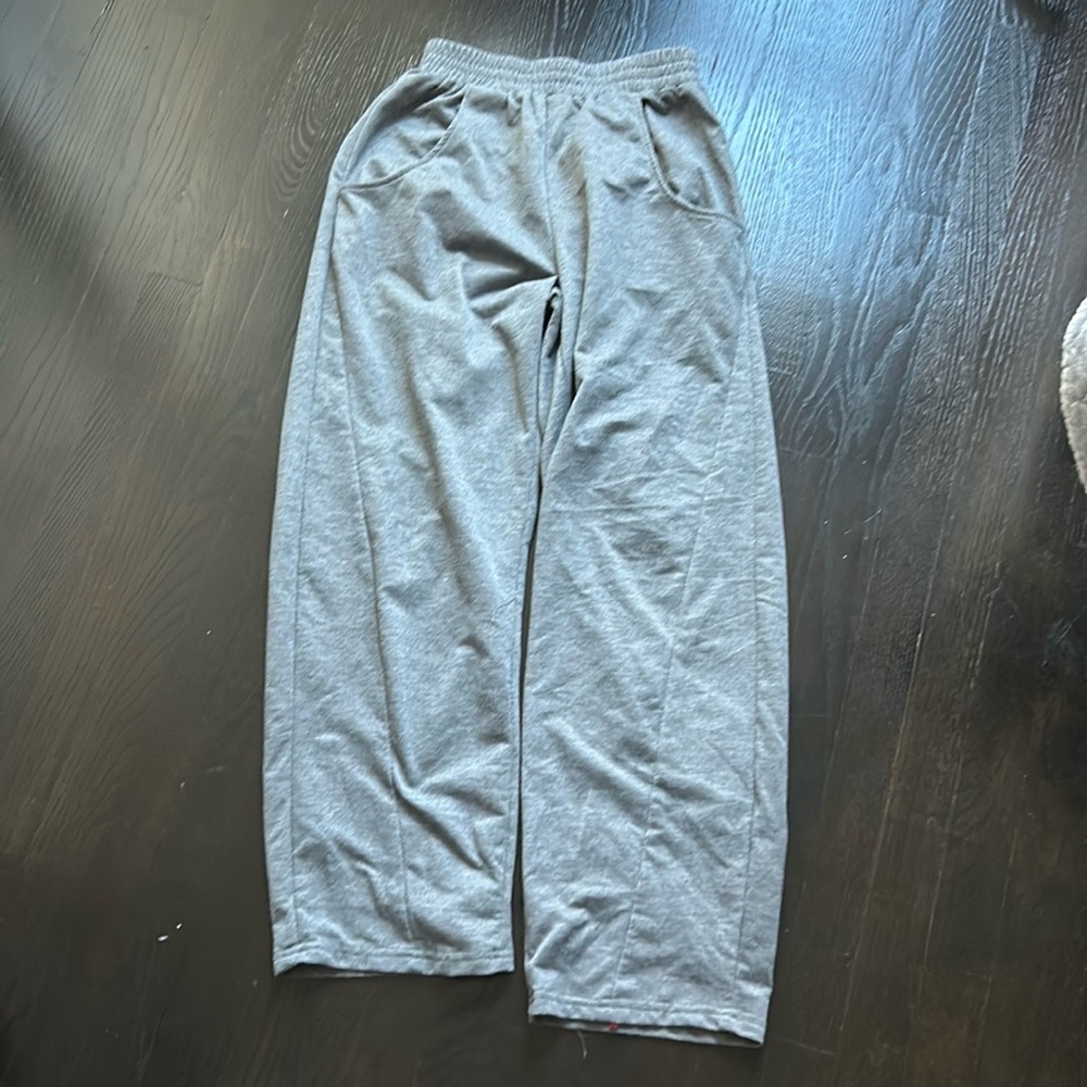 Dark gray wide leg sweatpants
